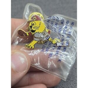 Vintage Lions Club Mascot Baseball Player Pin 75th Anniversary 1987